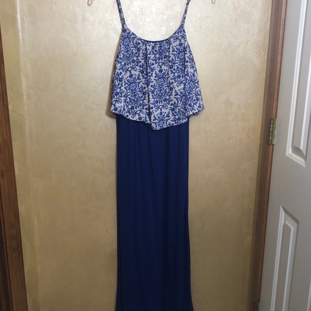 Charming Charlie Blue Maxi Dress | Size Small